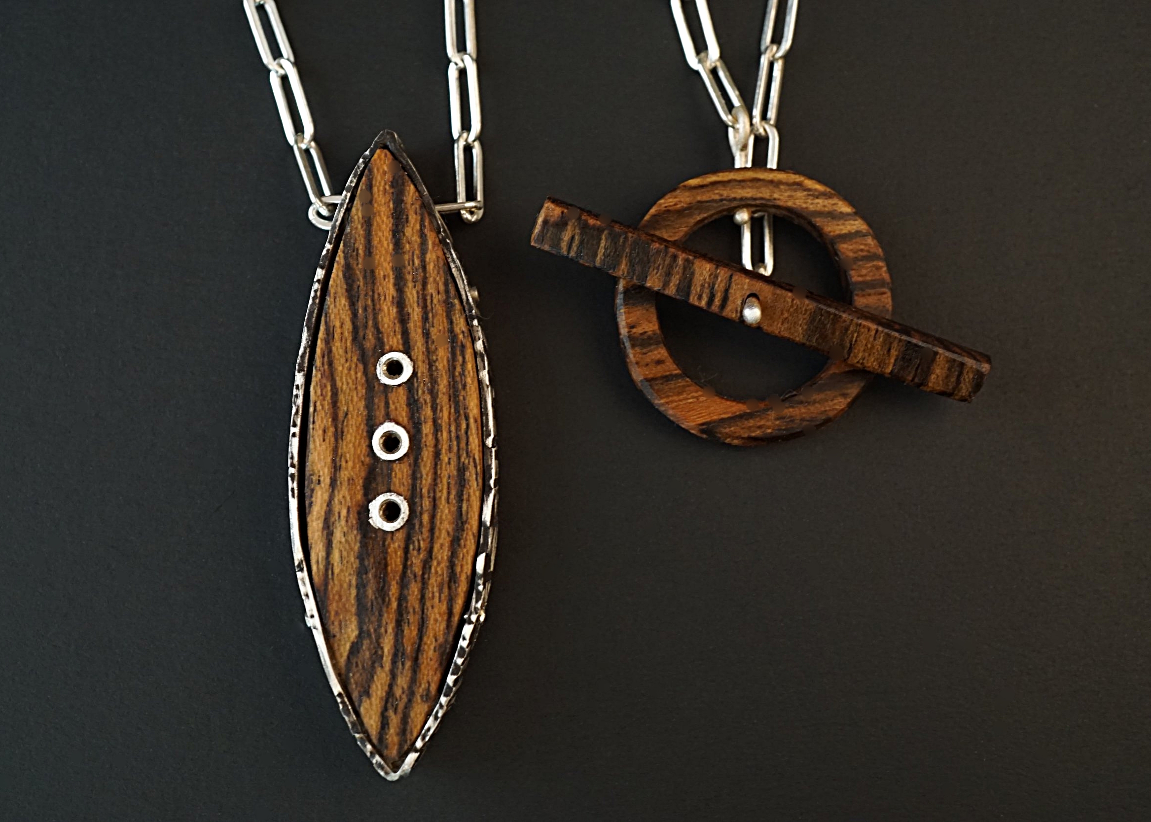 Bocote wood pendant