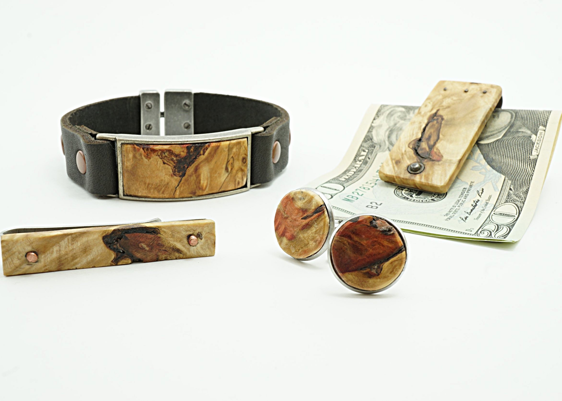 Box elder burl men's accessories