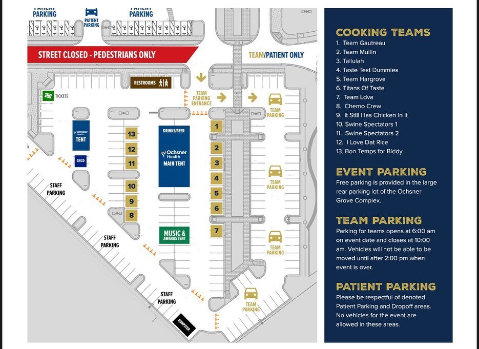 ☀️ Here comes the ☀️. Tomorrow is looking to be a beautiful day.  Make plans to get your jam on with us at @ochsnerbatonrouge.  Everything you need to know is found on these 2 maps.  It&rsquo;s not too late to purchase tickets at the link in our bio.