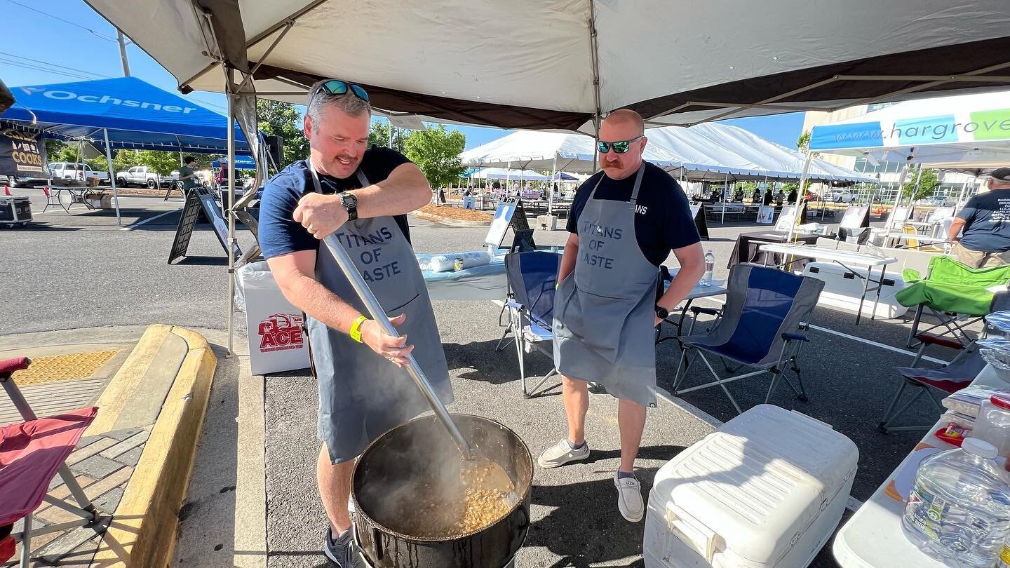 The teams are busy cooking up some delicious jambalaya.  Gates are open.  See you soon!  #clashofthecooks