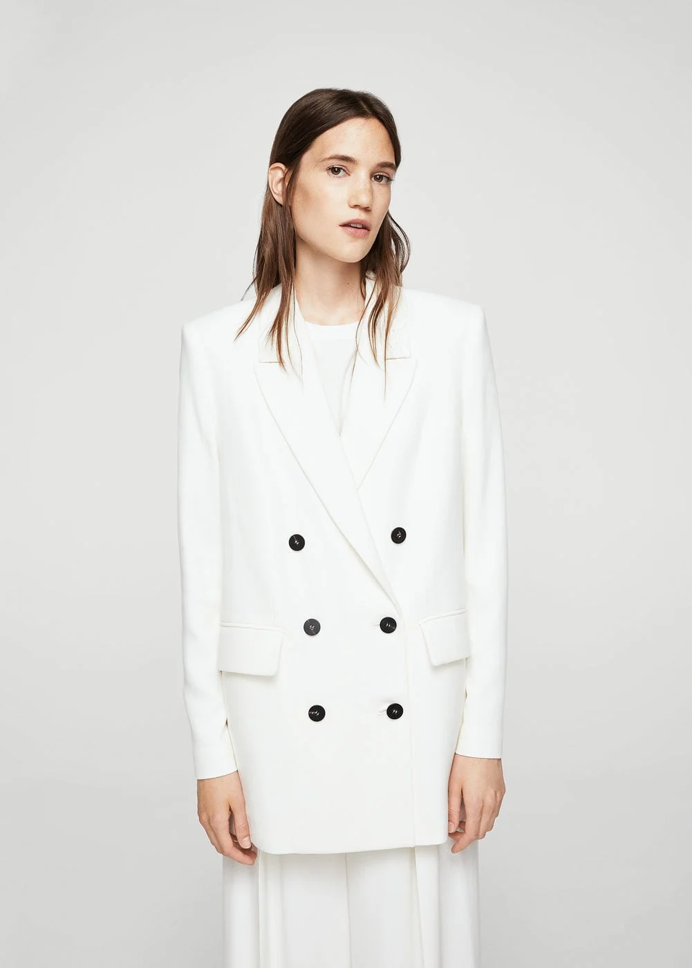 Mango structured wool blazer , with high waisted palazzo pants . Both are an on line exclusive and neither are particularly practical- but aren't they gorgeous and such great value.