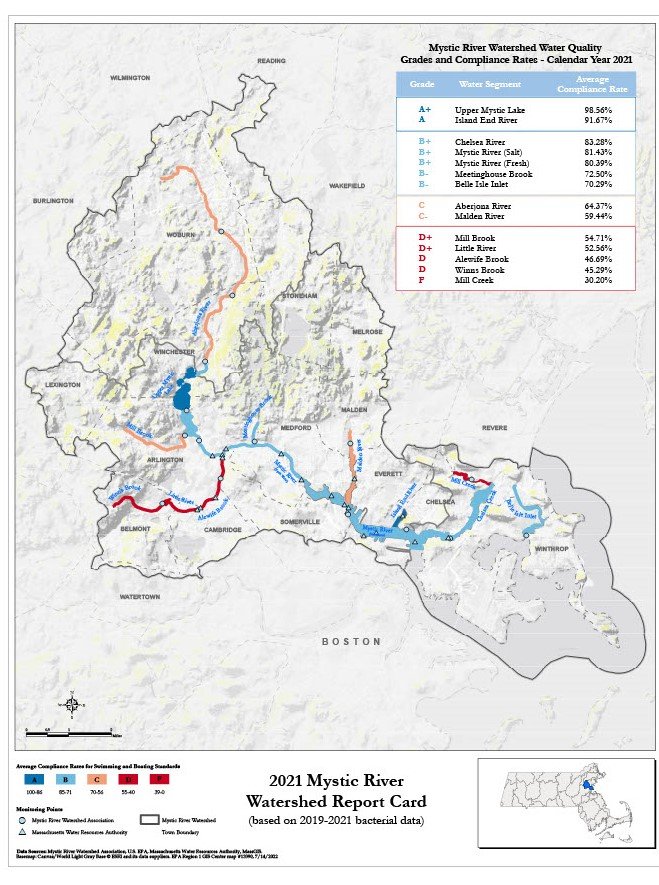 Mystic River Water Quality Report Card 