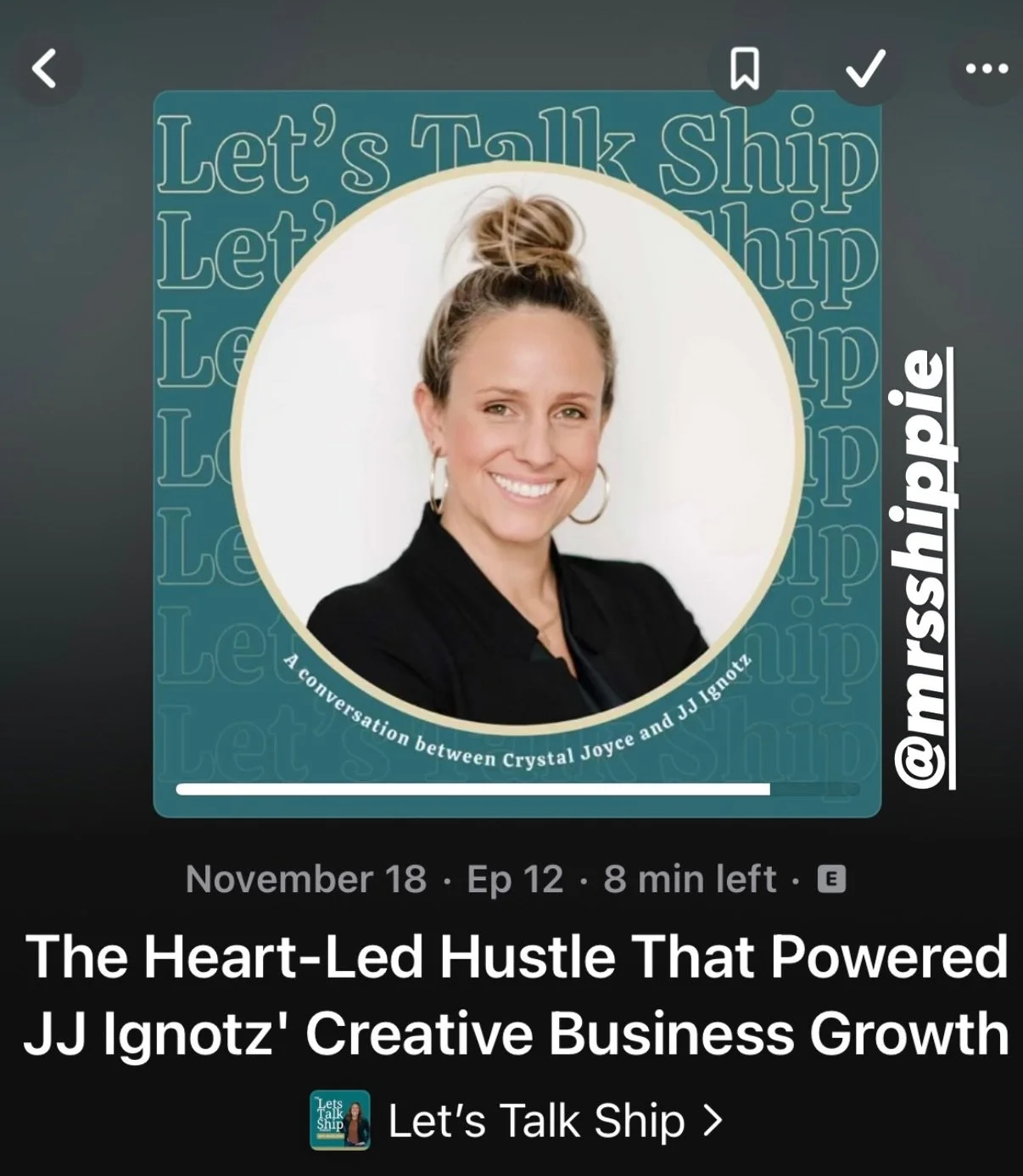 @mrsshippie 
.
My first ever podcast!  Crystal Joyce and I had such a lovely conversation about business. 
.
I had the pleasure of meeting @mrsshippie this past summer at the @thesmallbusinessexpo in San Francisco by pure luck and struck up a fun con
