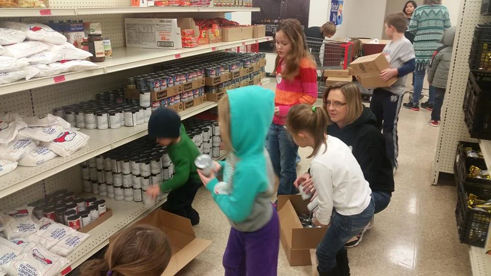Stocking is a great way for younger children to get involved.