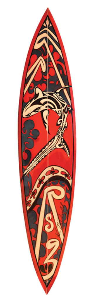 Kim-McDonald-Artist---Oceania-Series-Surf-Board---Red-Shark.jpg