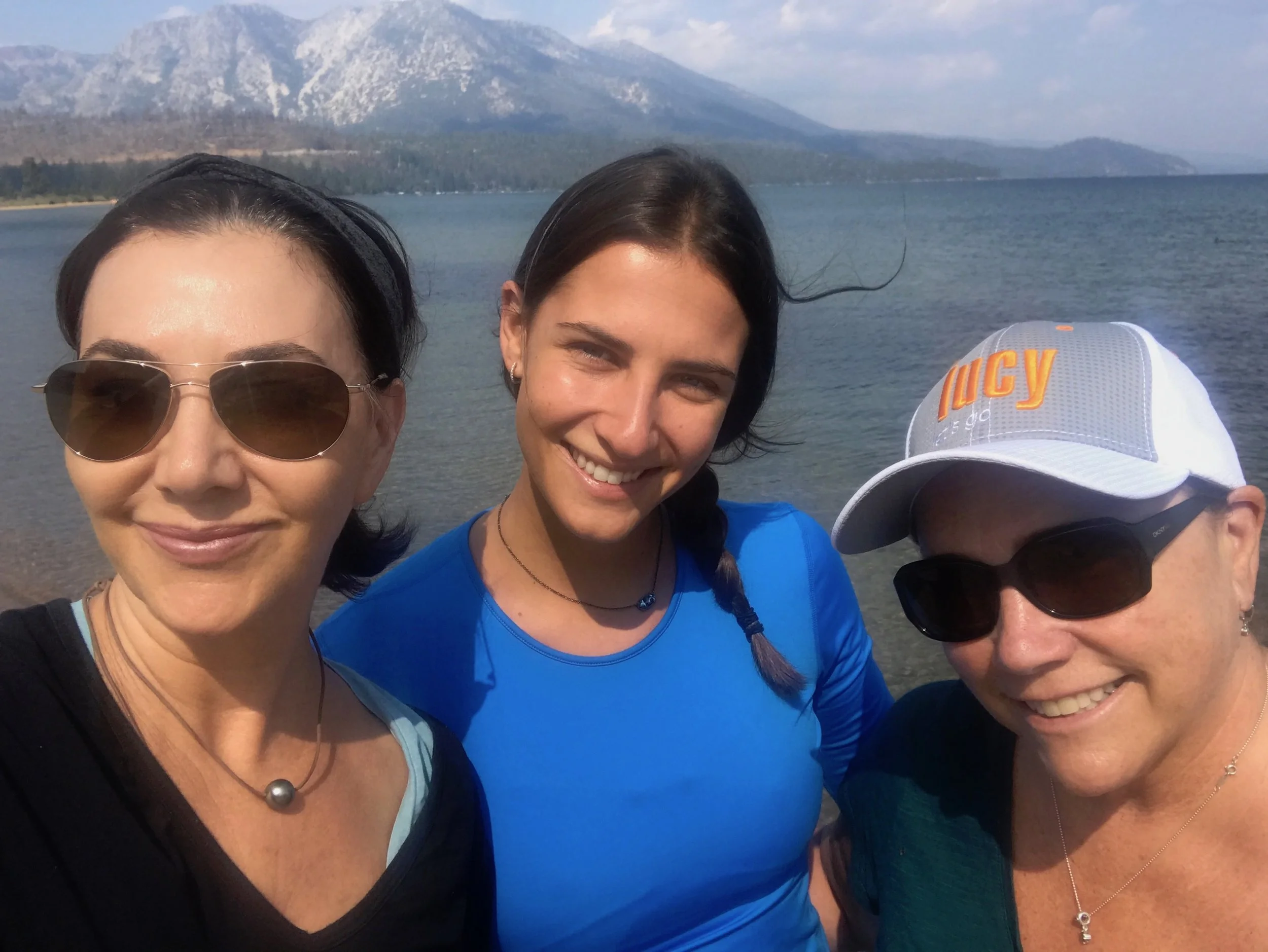 Featured above: Kim with her niece and sister 