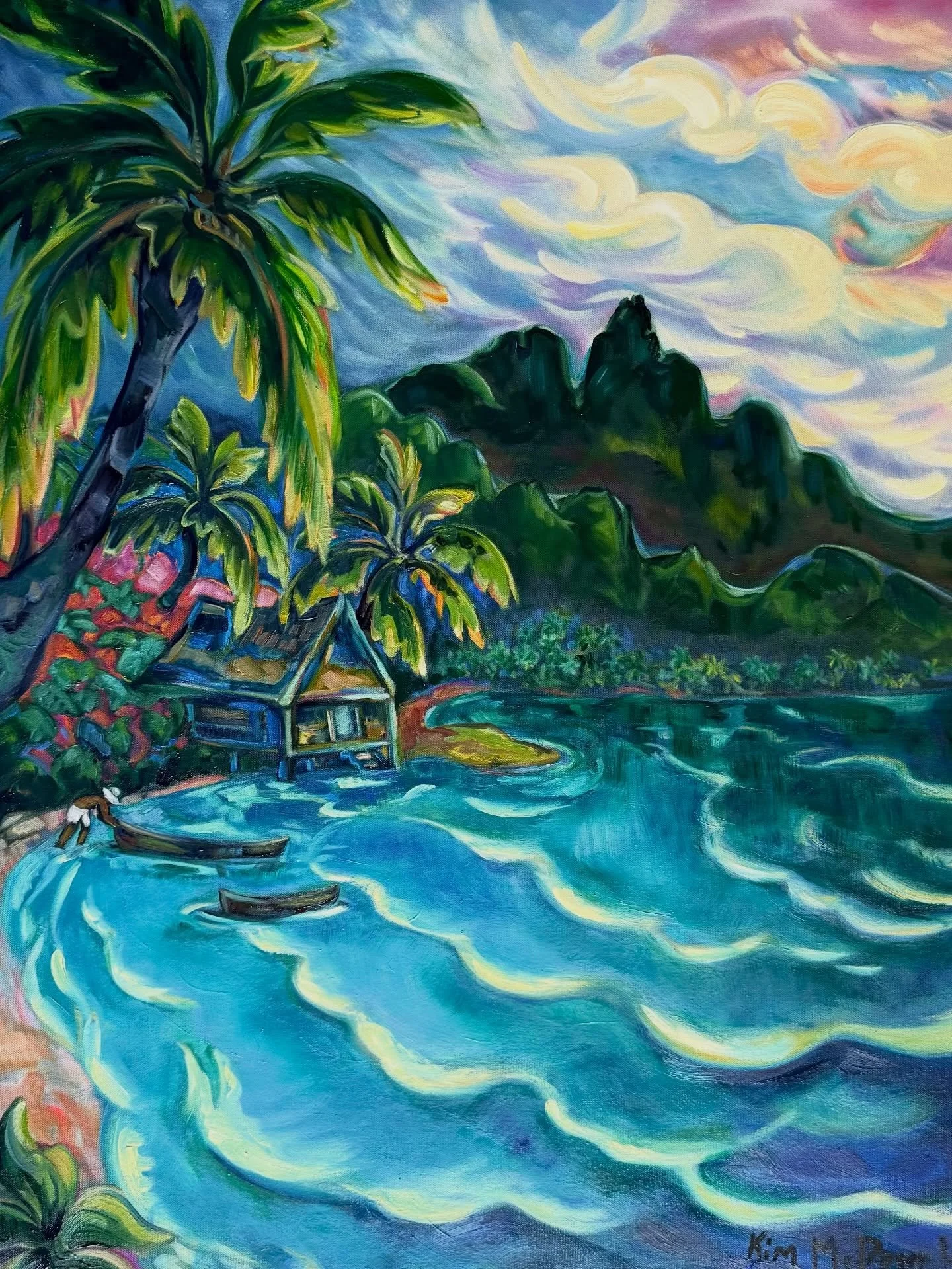 I&rsquo;m really happy to share this new painting with you. This one took something out of me&hellip; in a good way. 

Life has felt a bit intense for a while now and I can see that in this piece. I don&rsquo;t try to force meaning into my work, but 