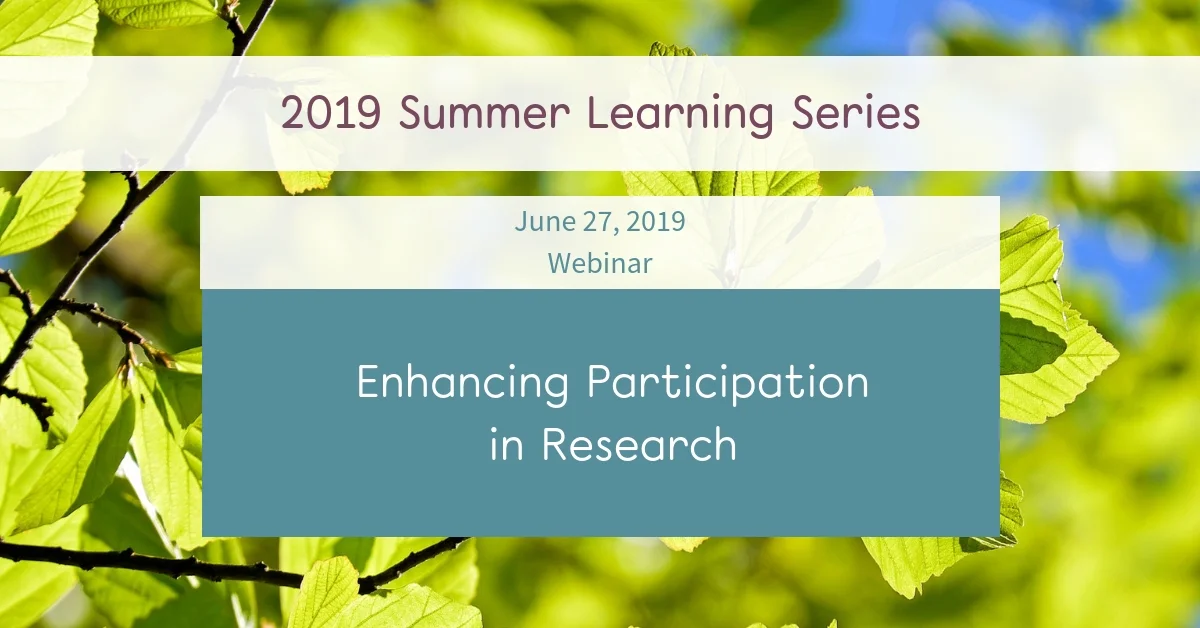 Enhancing Participation in Research