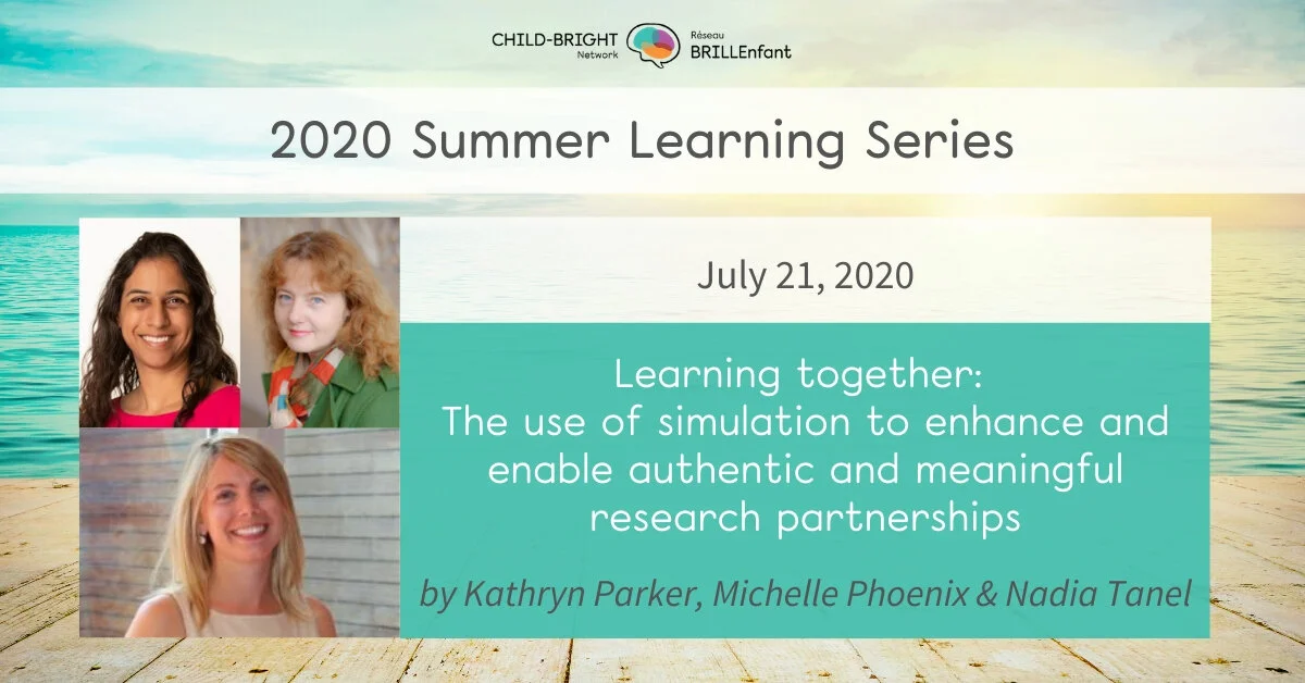 Learning together: The use of simulation to enhance and enable authentic and meaningful research partnerships 