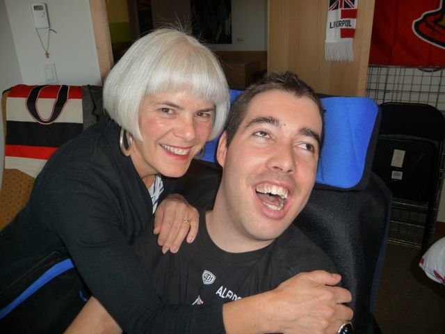 Donna Thomson with her son, Nick