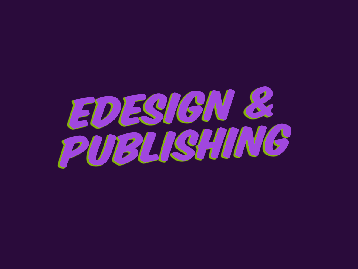 ART 2120 – eDesign & Publishing Adobe InDesign and Adobe Acrobat are used for publishing to electronic devices such as the Apple iPad and the Amazon Kindle. Emphasis will be placed on mastering the Adobe InDesign to output digital page layouts. The creation of electronic documents including Interactive PDFs, ePUBs, and iBooks may be covered. Canvas Site YouTube Videos Slideshow Lectures Resources from the Web