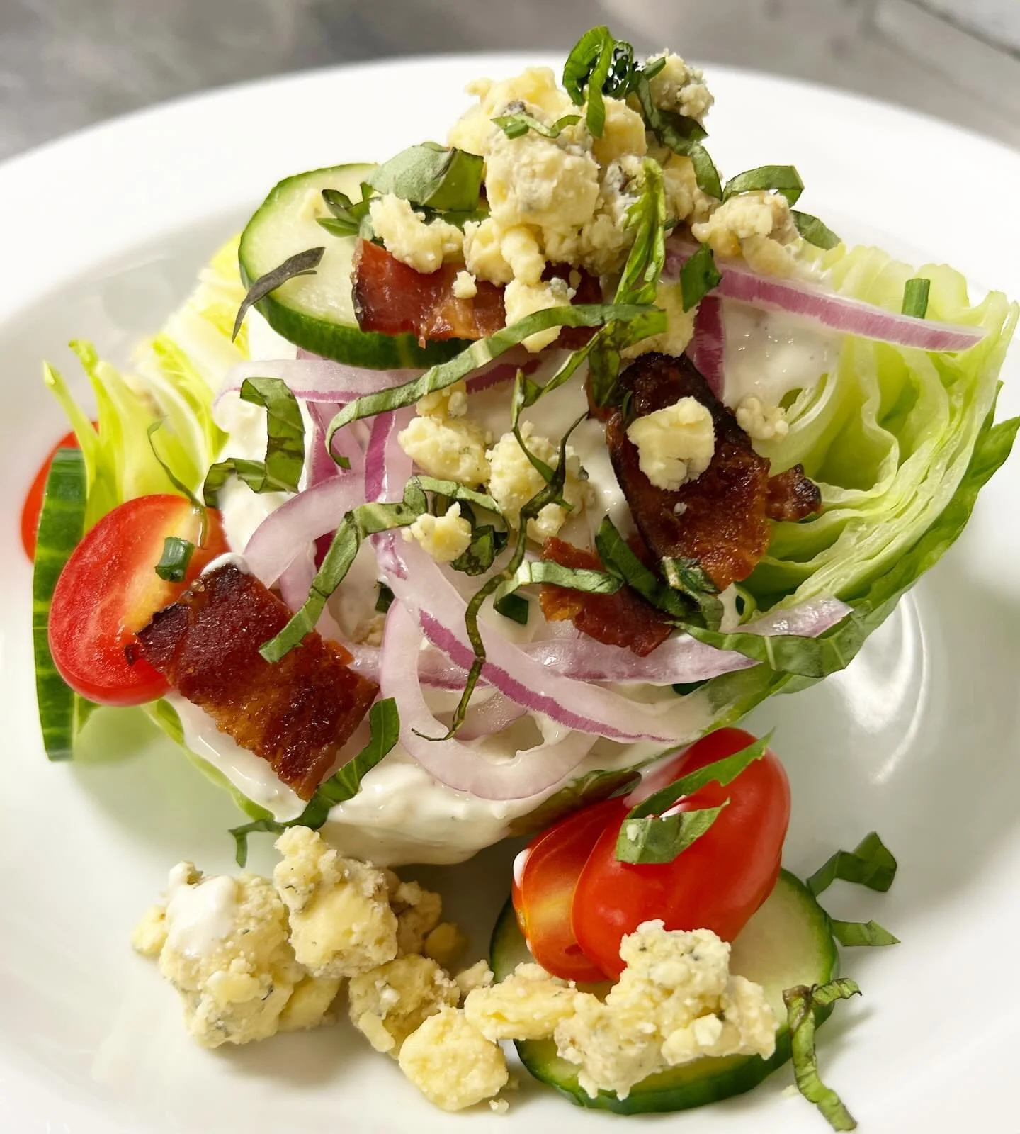 The Chappy wedge salad 🥗 🥓 🧀 🍅