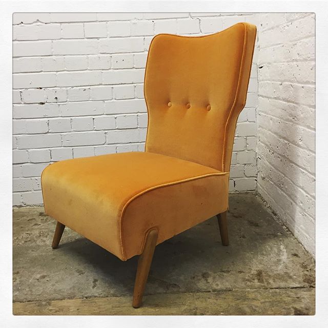 Mid-century Reupholstered Cocktail Chair