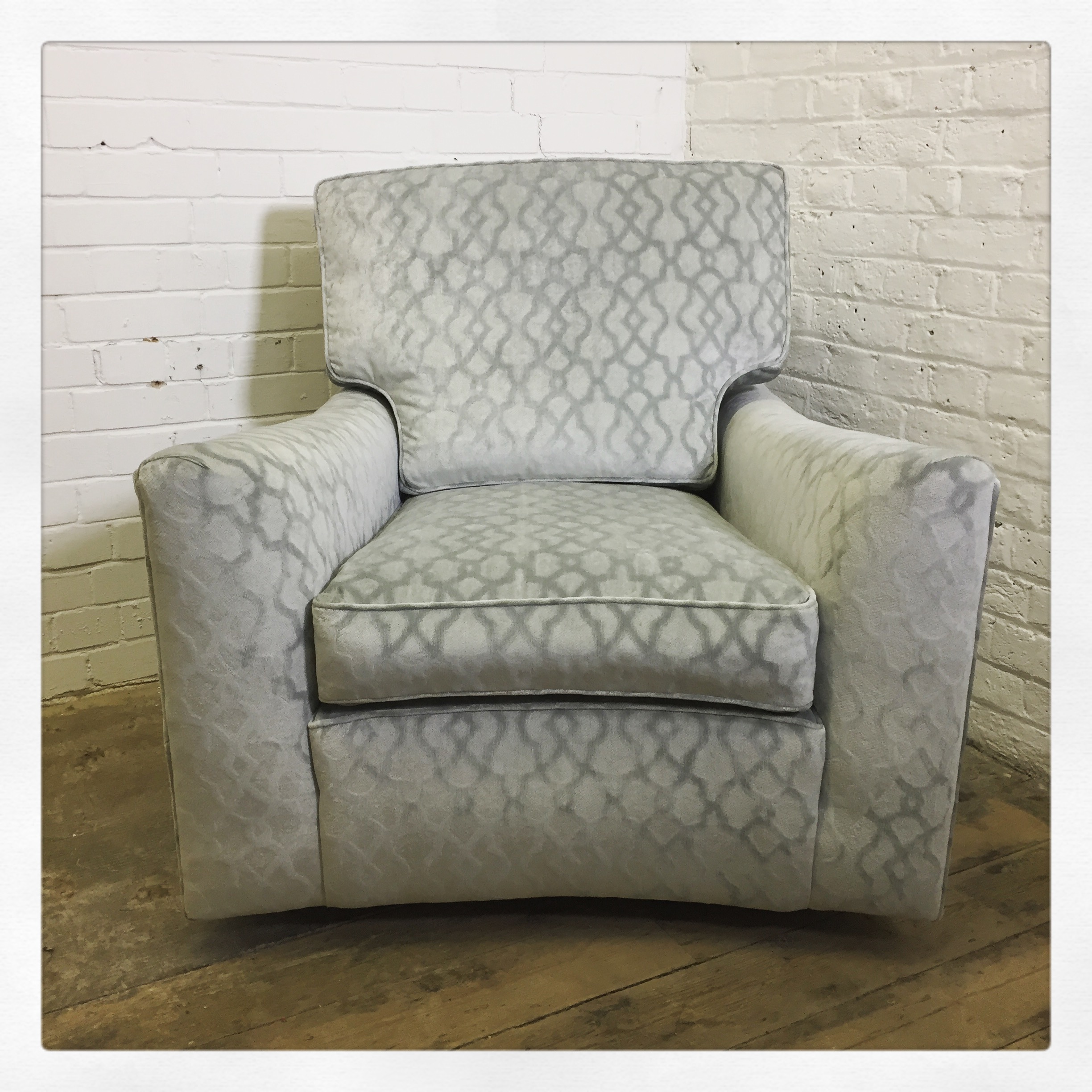 Armchair Upholstery in Light Grey 
