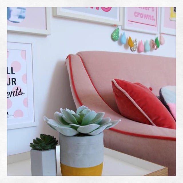 Bespoke Scatter Cushions in Red and Pink