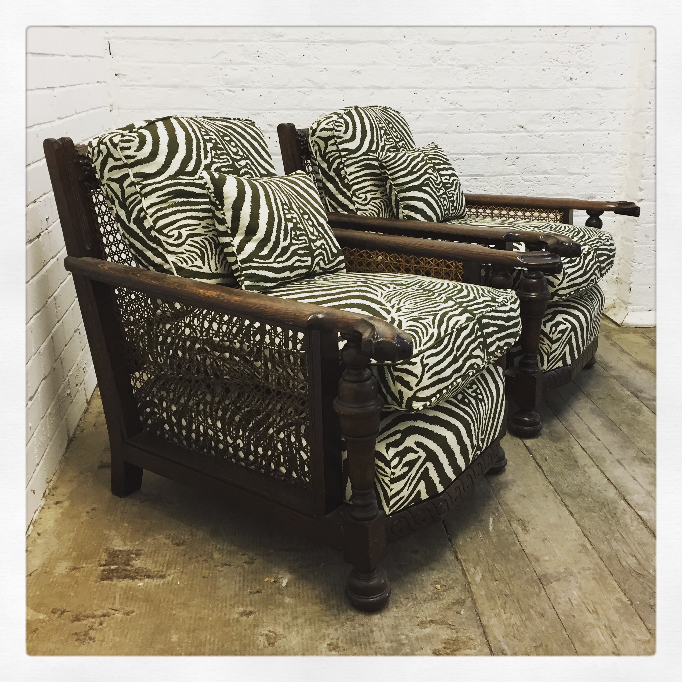 Chair Reupholstery in Zebra Print