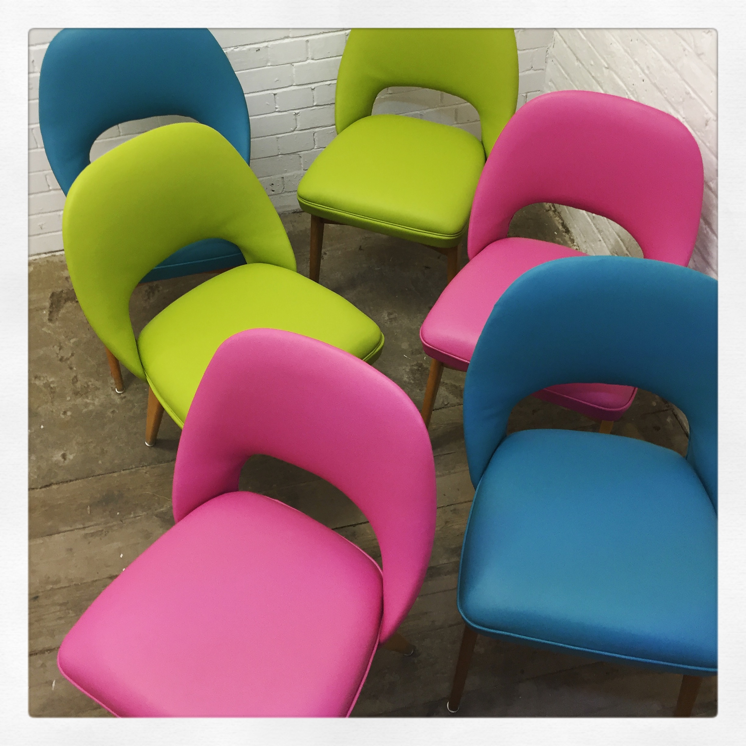 Chair Reupholstery in Bright Colours