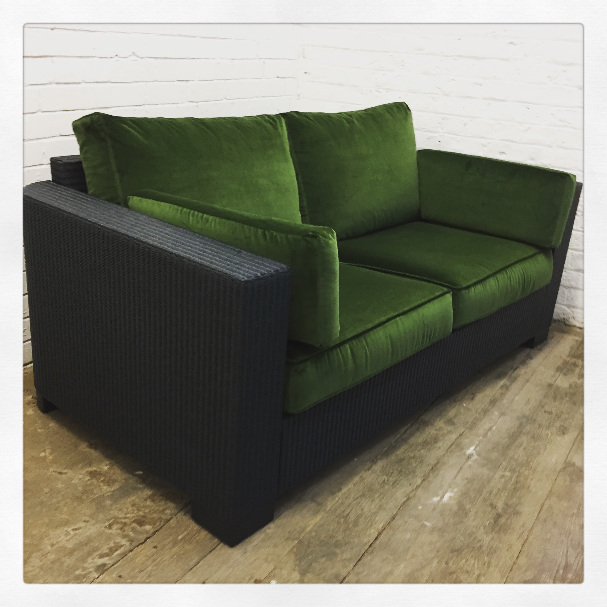 Sofa Upholstery in Green and Black