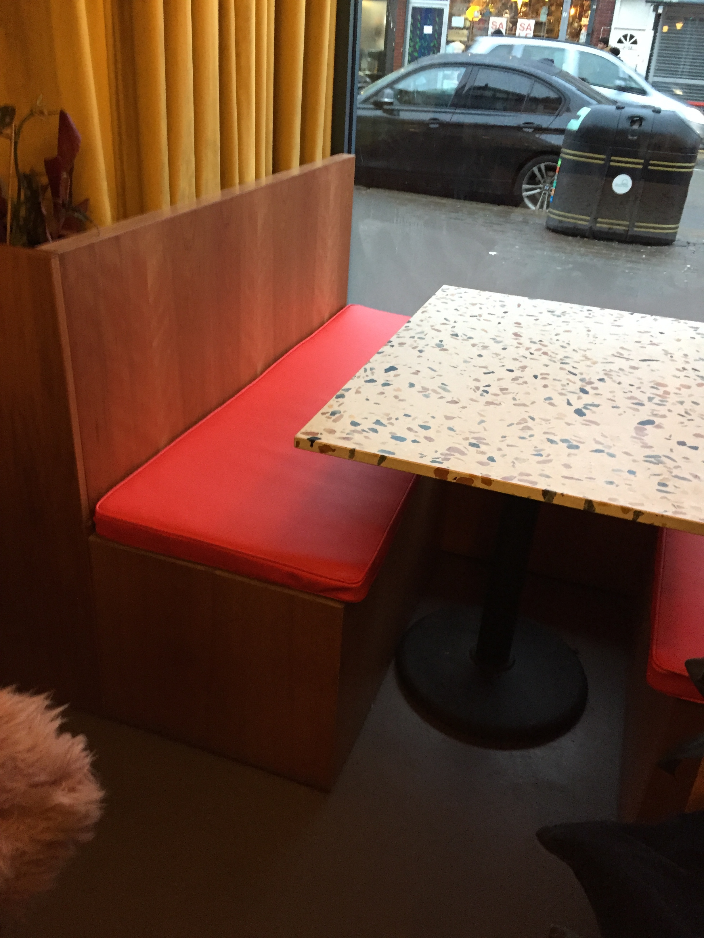 Commercial Upholstery of Two Seater Restaurant Booth