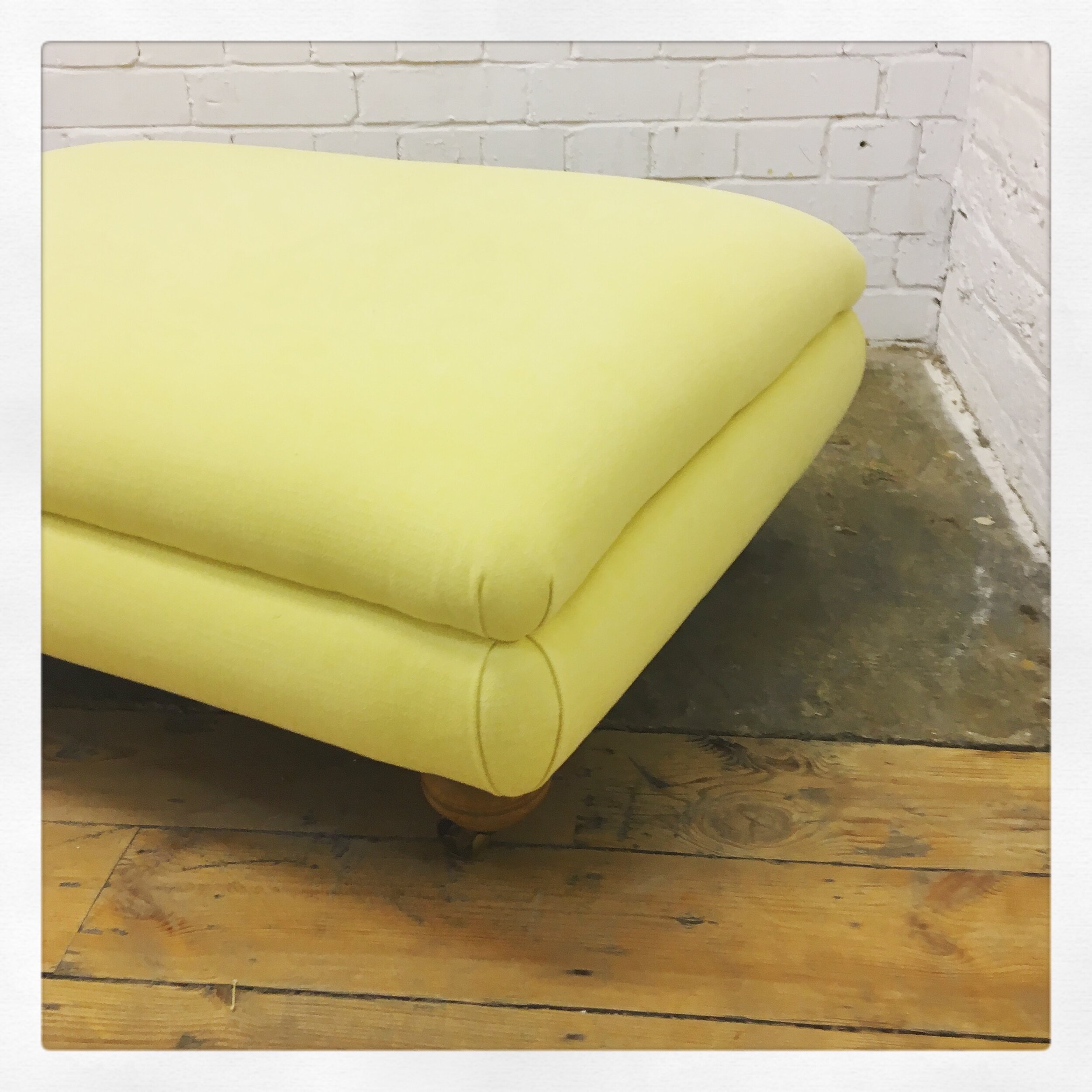 Bespoke Yellow Footstool