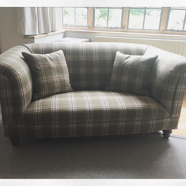 Chesterfield Upholstery in Checked Fabric