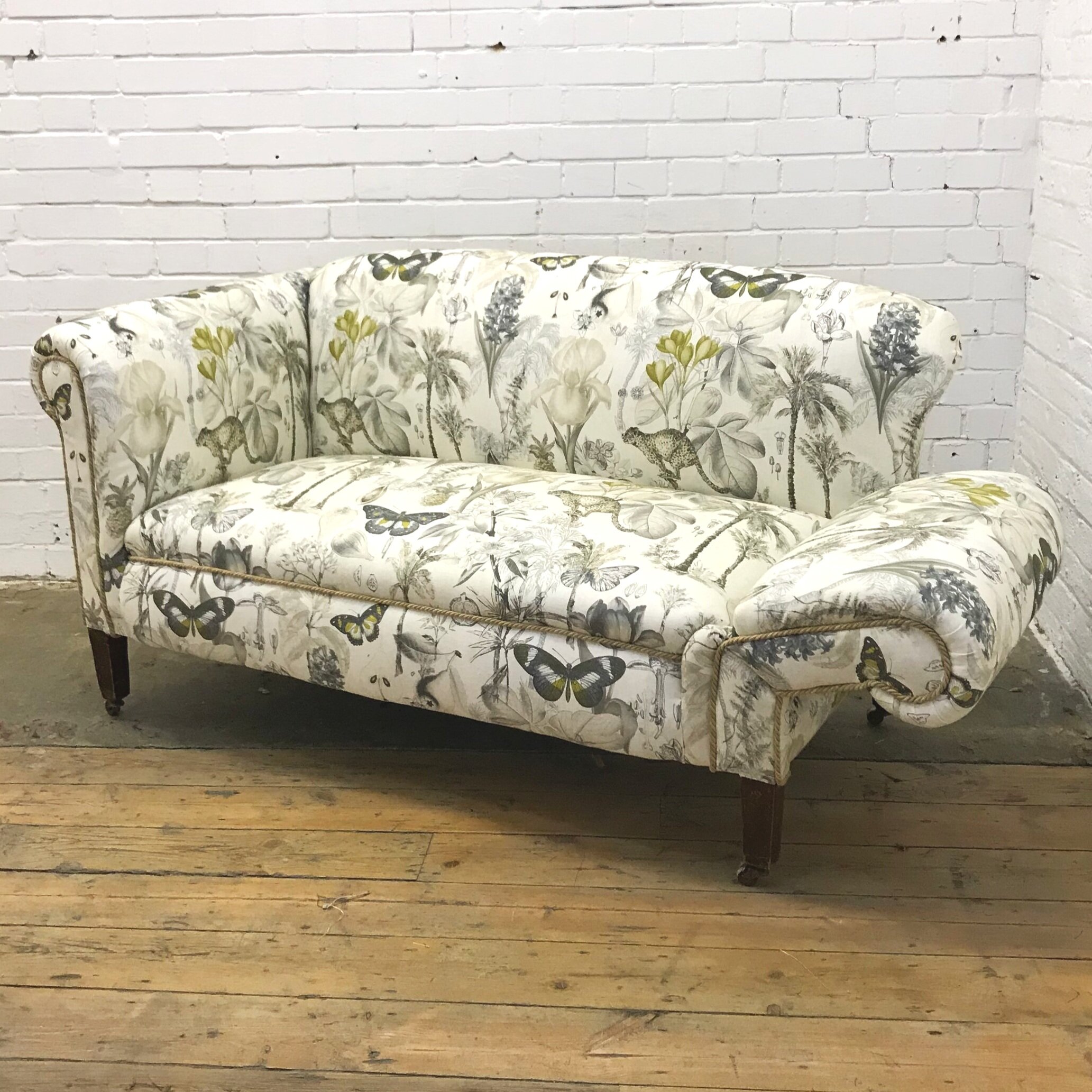 Chesterfield Upholstery in Floral Fabric