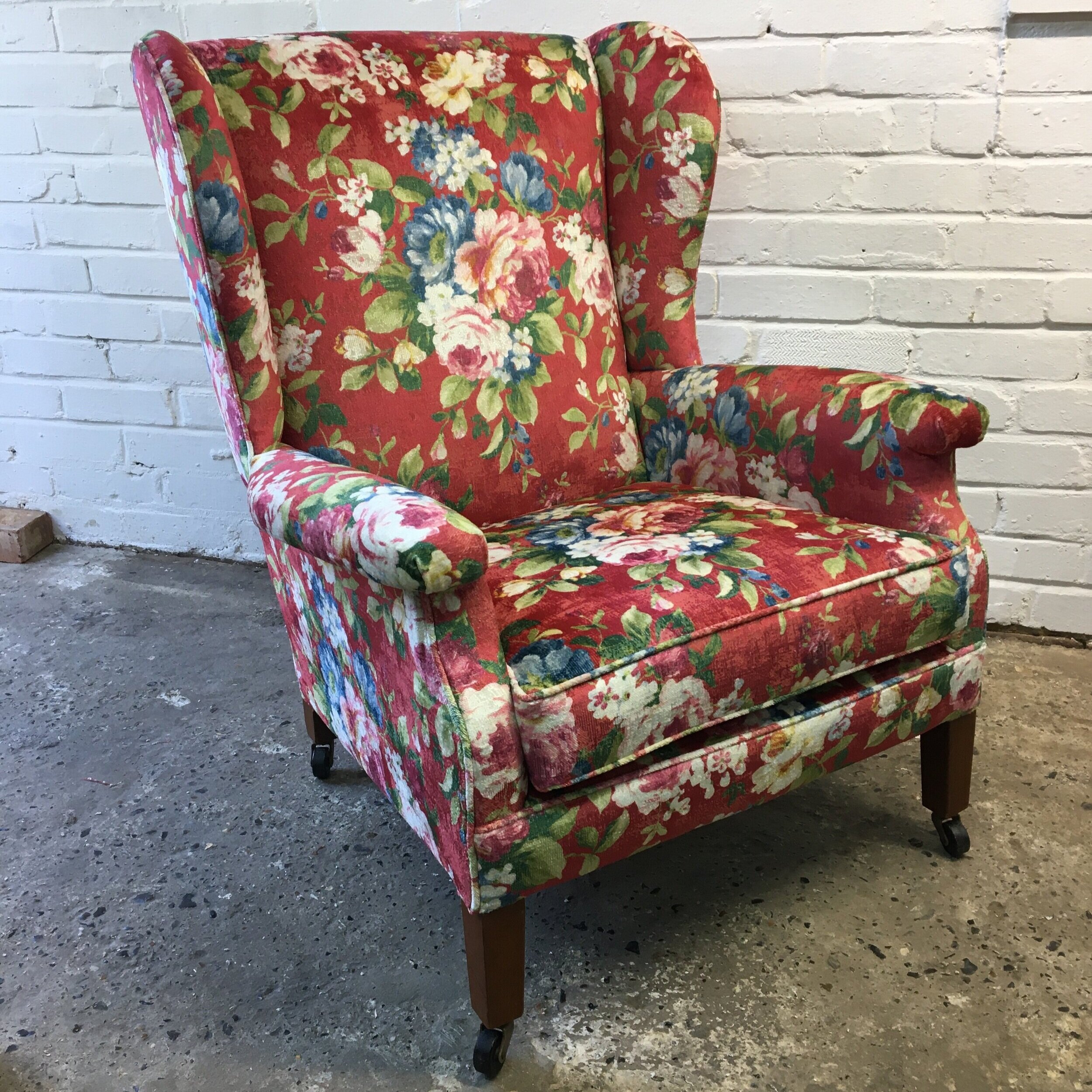 Chair Reupholstery in Floral Print