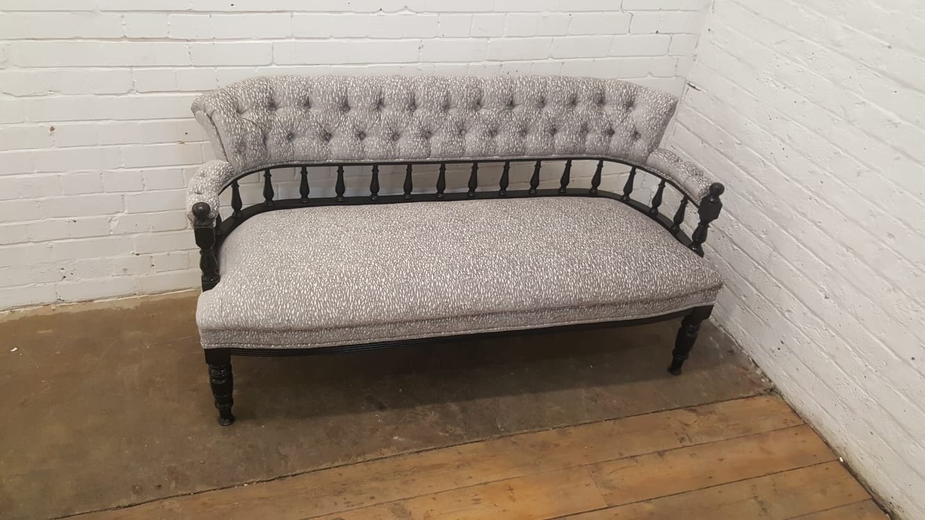 Antique Suite Reupholstery Double Seater After