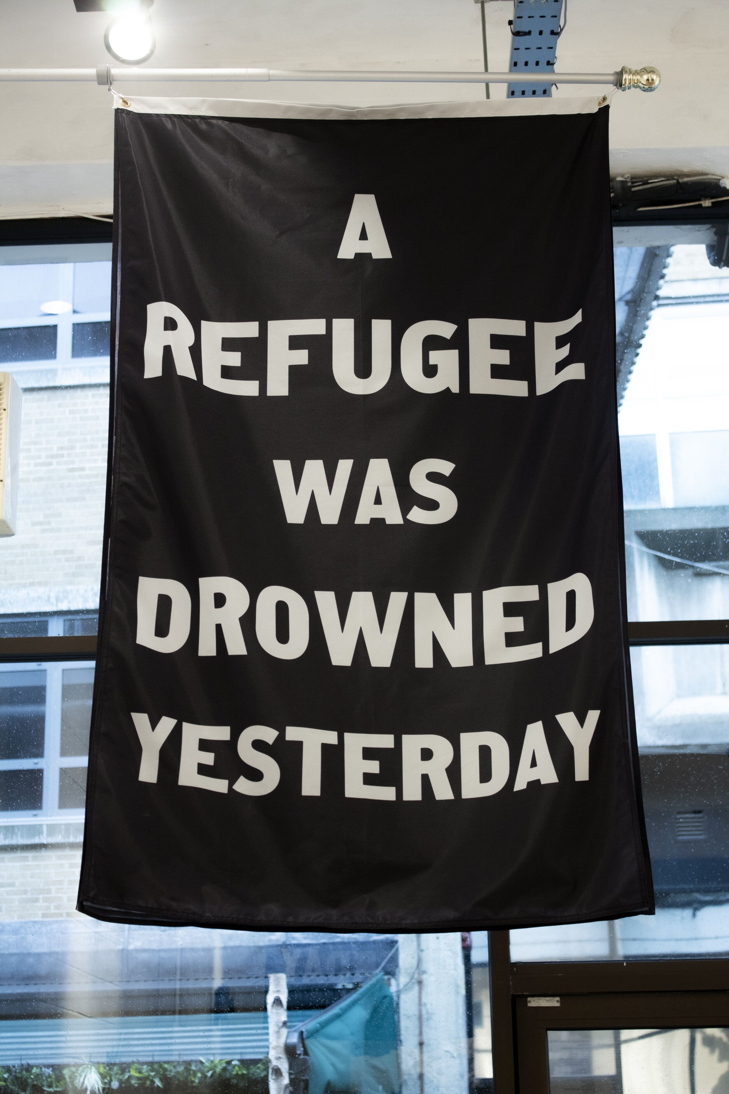 From 1920 to 1938 a flag was flown outside the headquarters of the National Association for the Advancement of Coloured People (NAACP) in New York. The flag was simple white text on a black background saying “A MAN WAS LYNCHED YESTERDAY”, and was us