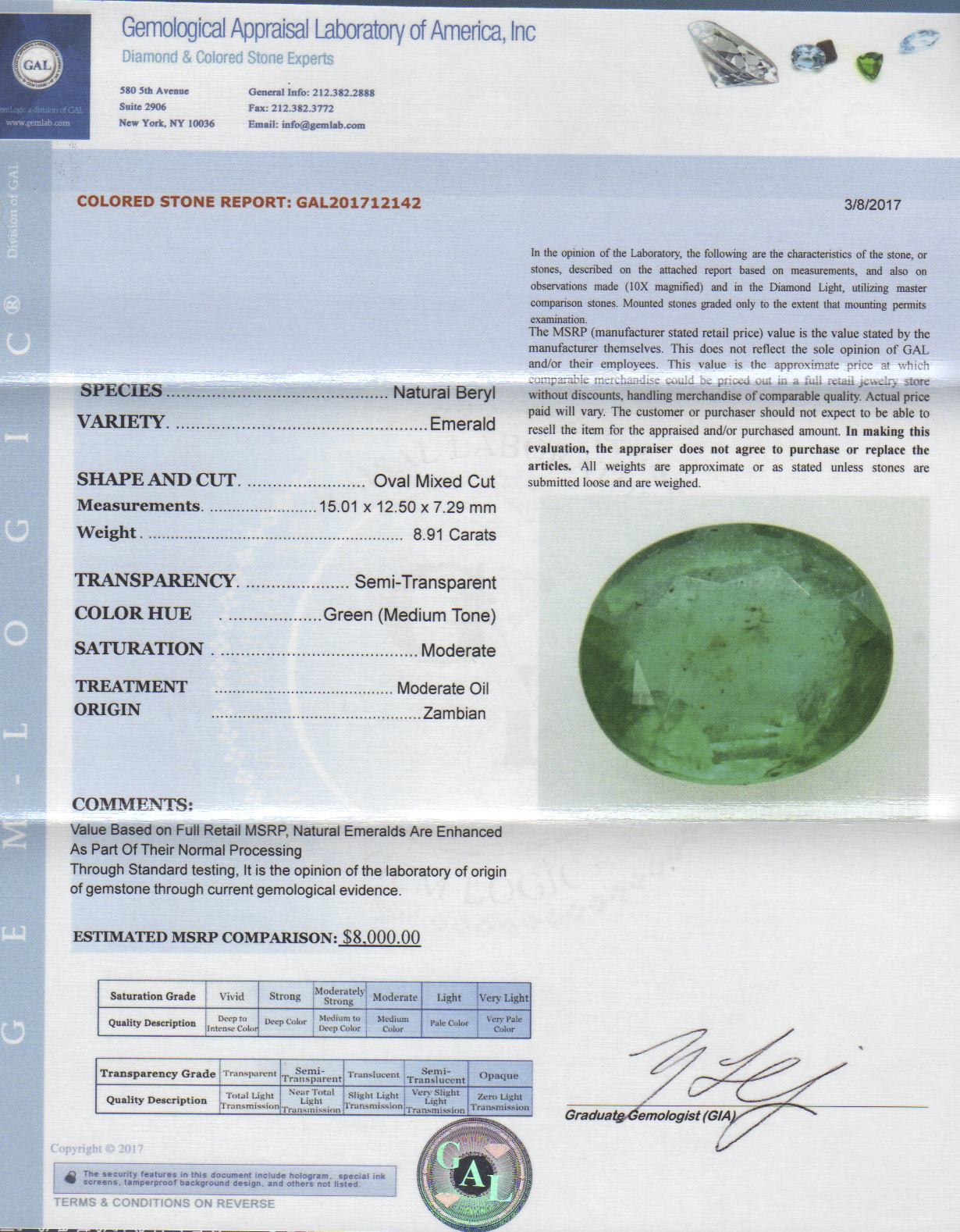 Emerald DI 16378-A 8.9 Ct Oval Cut Zambia GAL.png