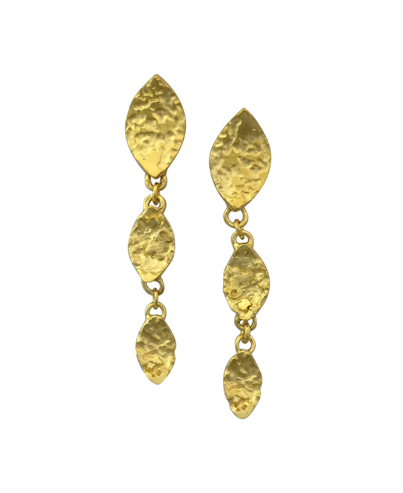 gold plated silver earrings