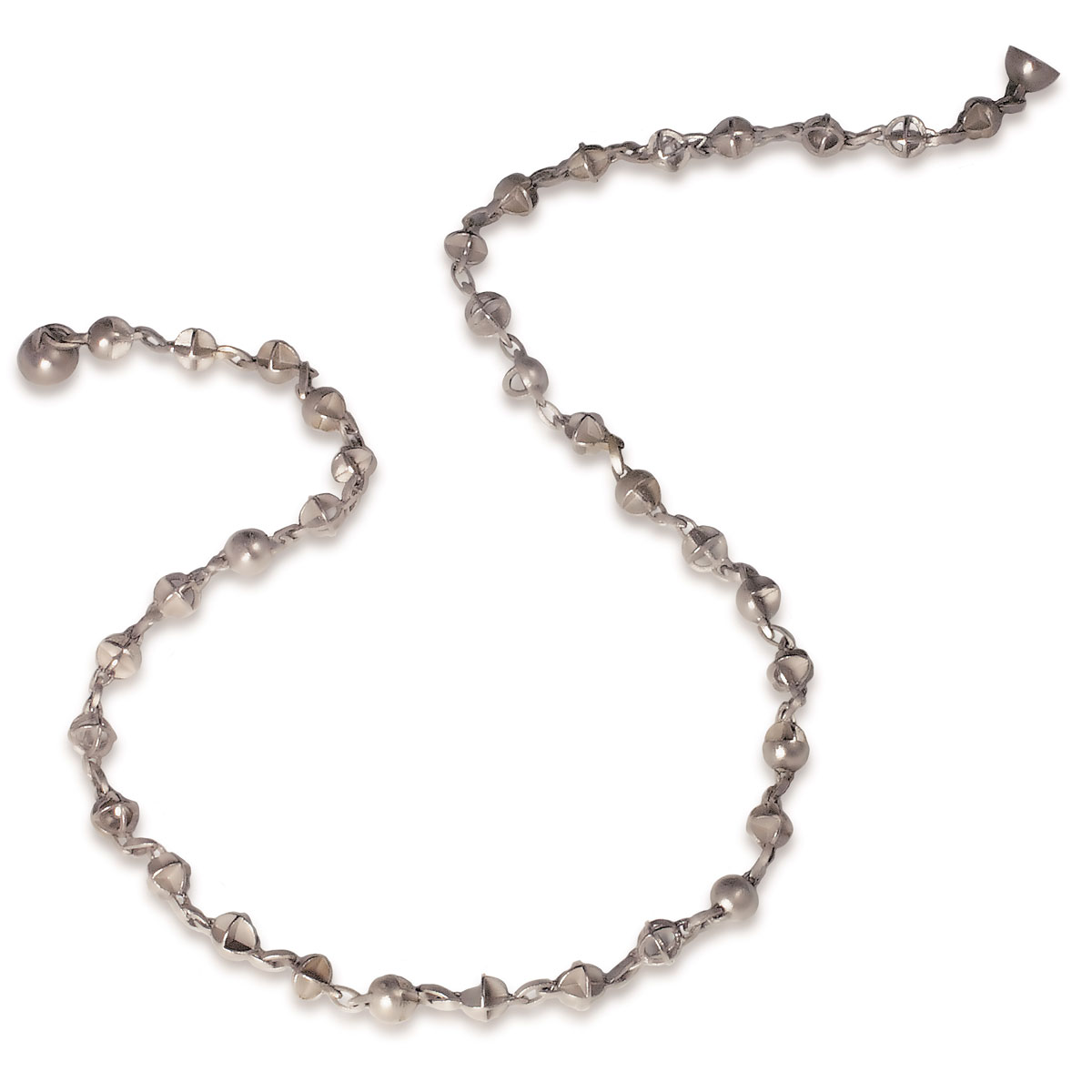 Silver orbital necklace