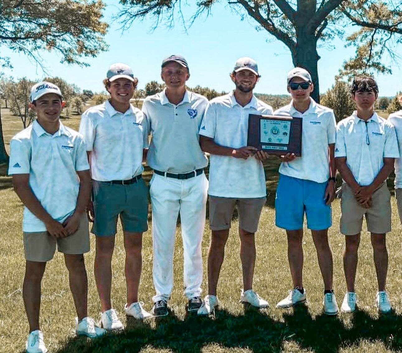 Big Shoutout and congrats to our student Matt Parker for taking home medalist honors shootings +2 74 on Monday at Districts held at Fred Arbanis golf course! 

(Pictured 2nd from right)