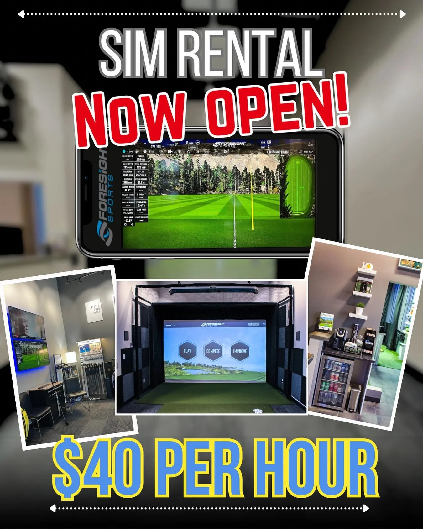 The sim has been repaired and is now open for booking! Link in bio for reservation.