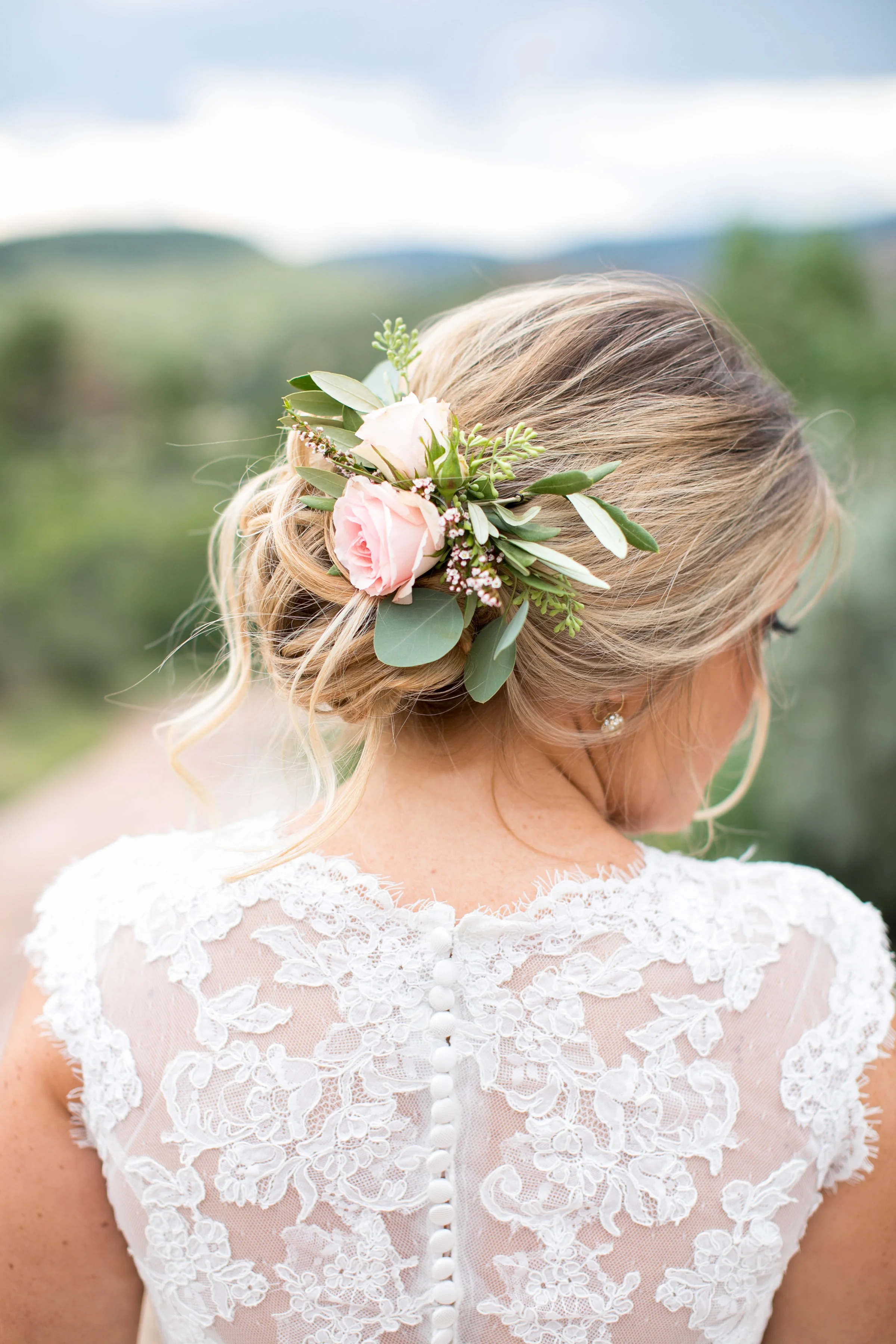 Allie's Wedding | Denver Wedding Hairstylist | Bohemian Messy Wedding Updo