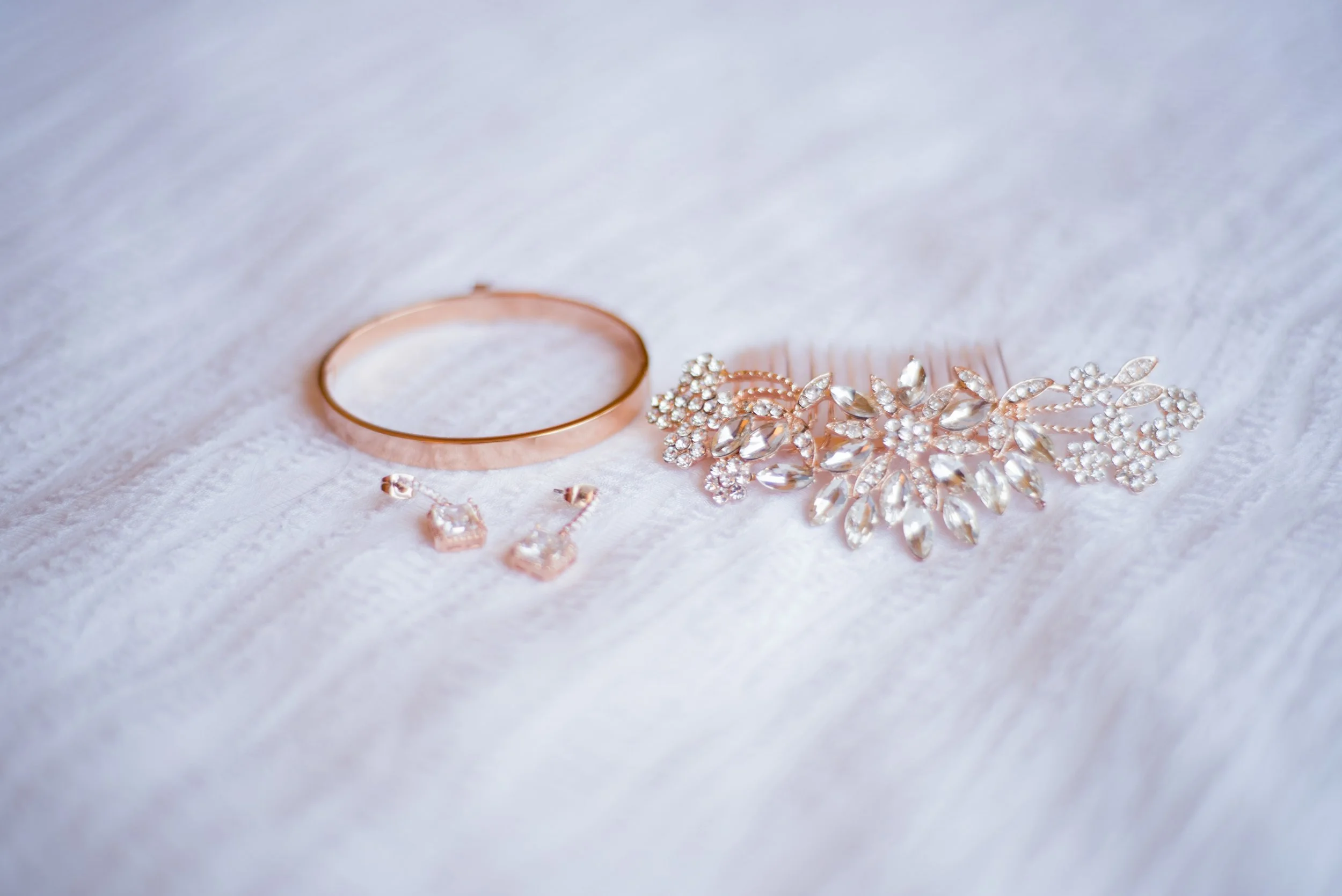 Rose Gold Hair Accessory | Denver Wedding Hairstylist | Preslee Hair Style
