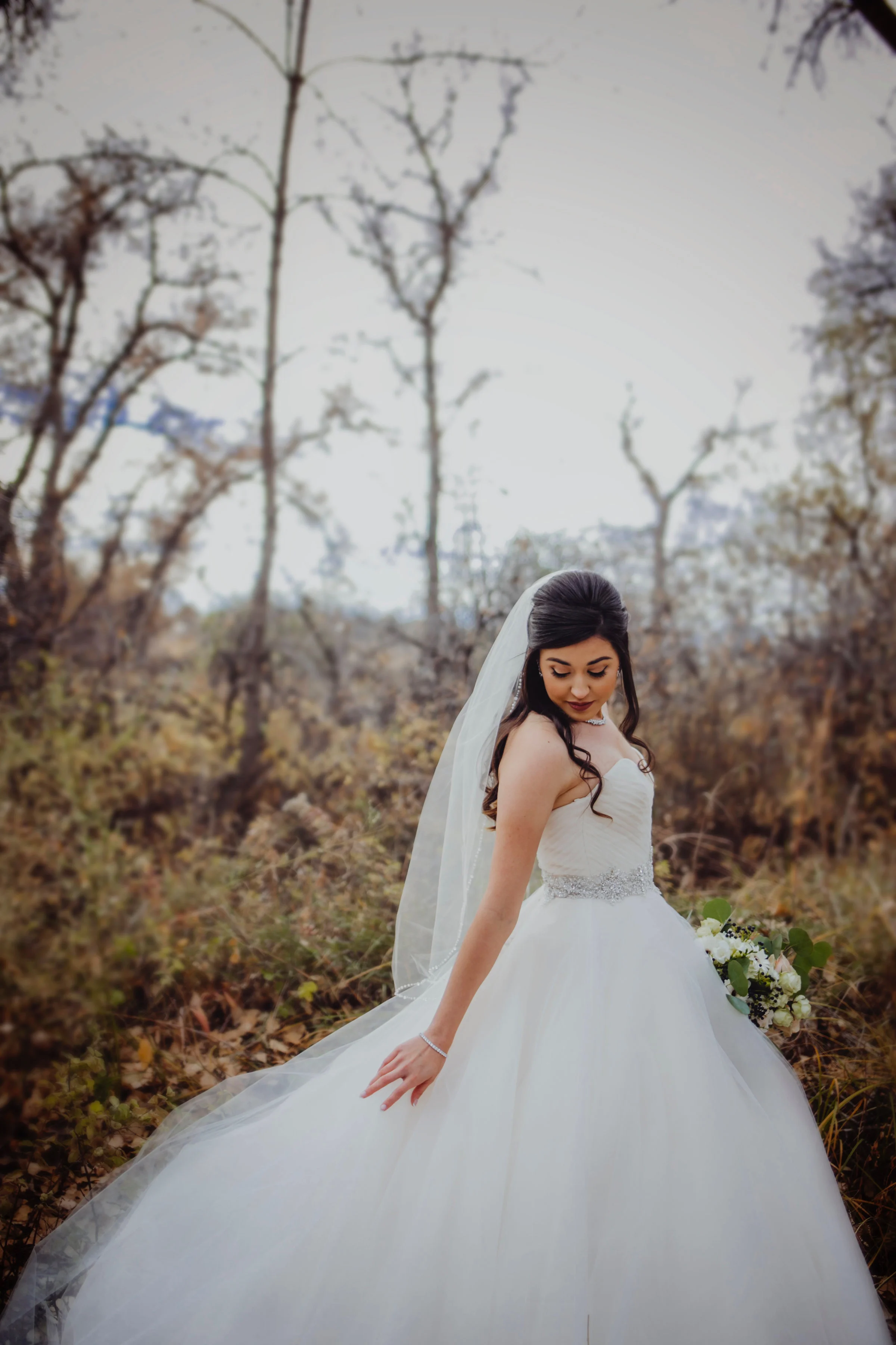 Denver Wedding Hairstylist | Lorena's Wedding | Gorgeous Half Up Half Down Style