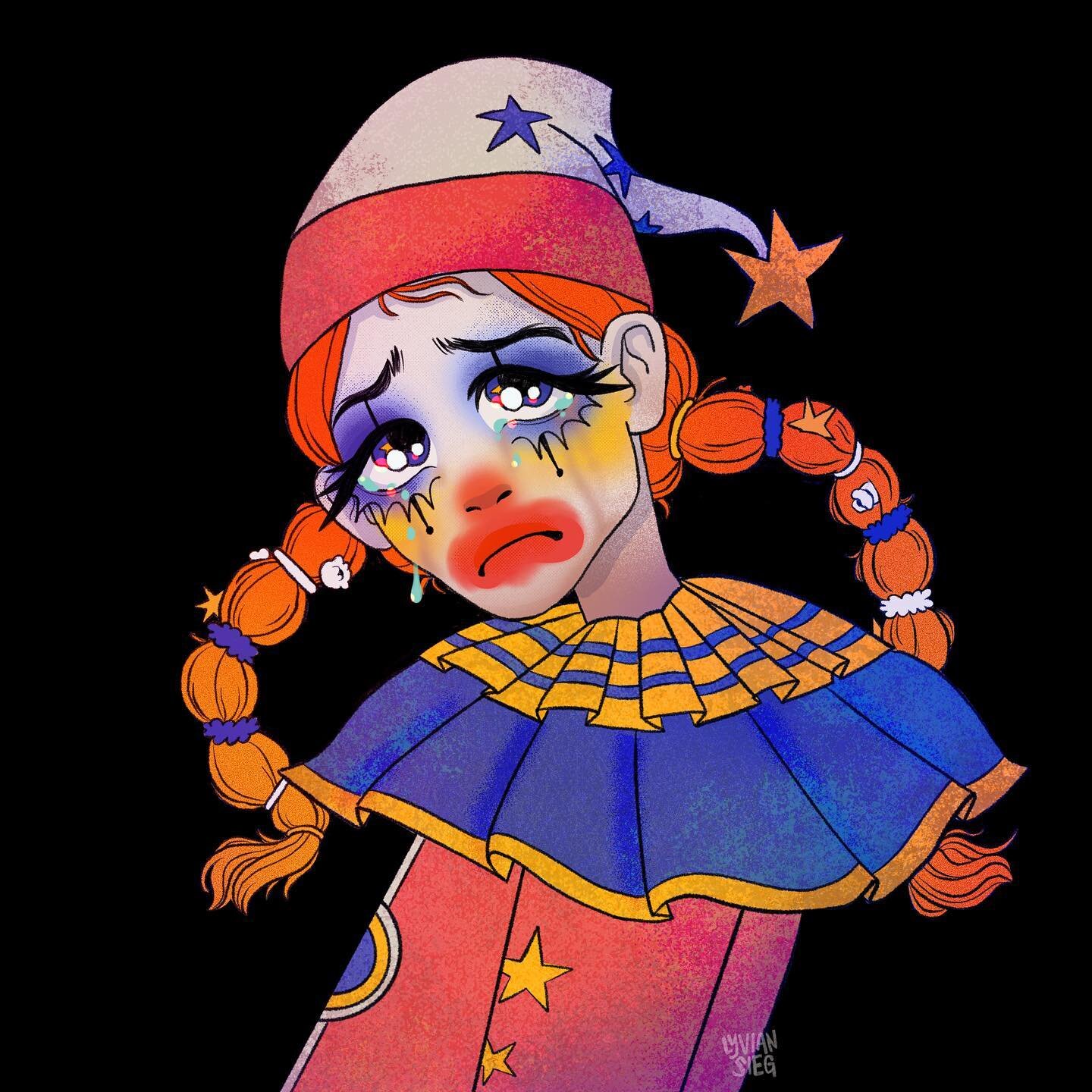I&rsquo;m ~attempting~ to do @drawtober prompts! Doing something every day seems to daunting right now and I&rsquo;m thoroughly impressed with everyone who actually can do it!!!! (And ok ok I know I drew only one clown for the prompt &ldquo;send in t