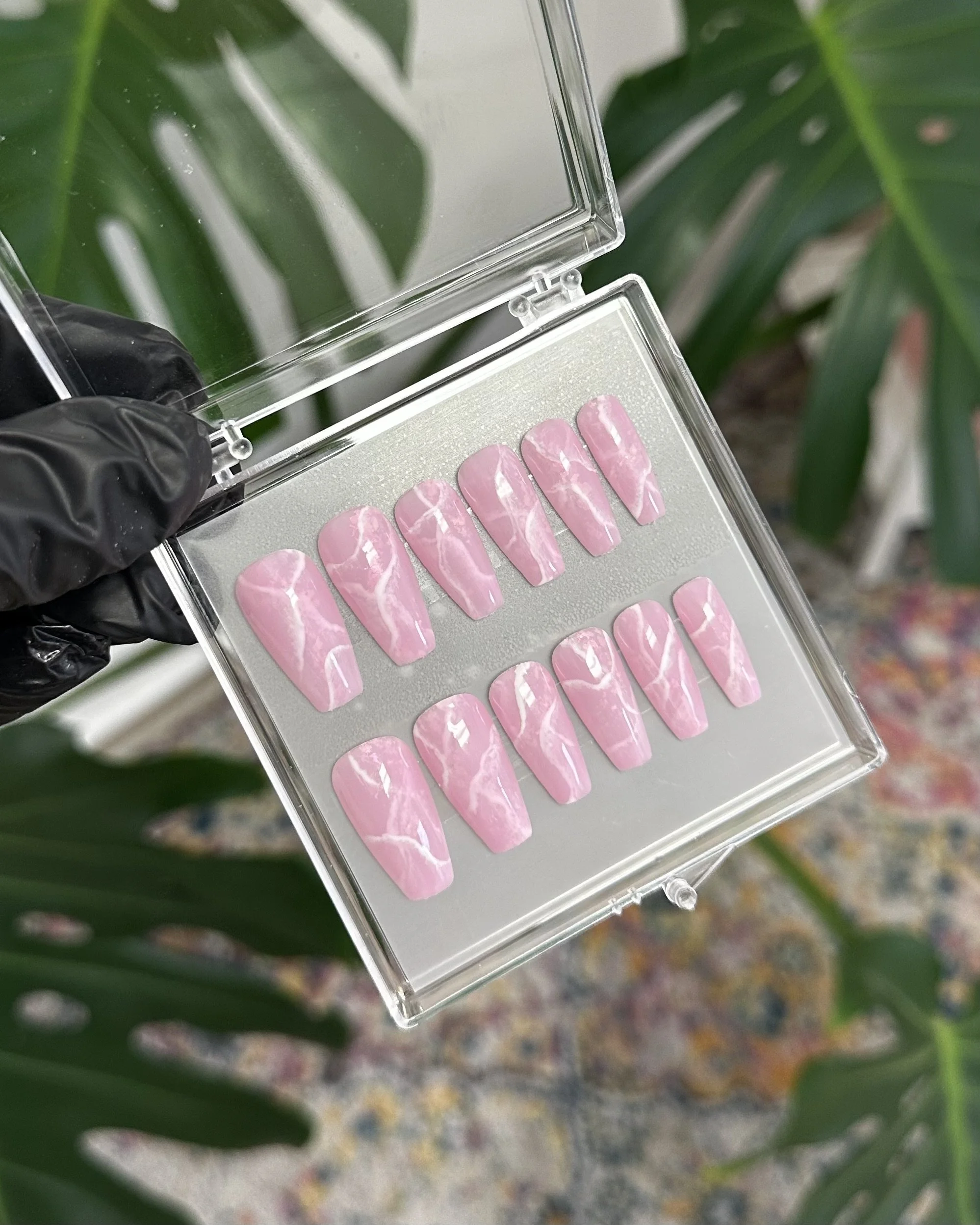 Rose Quartz Press On Nails