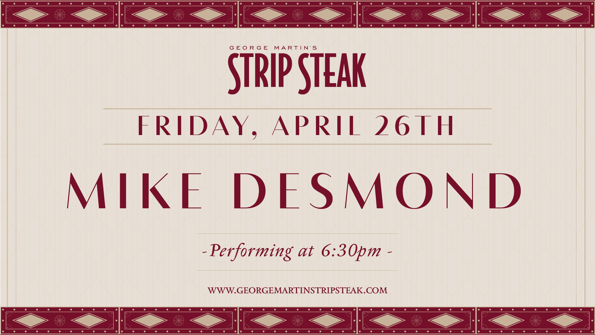 Mike Desmond Music Flyer