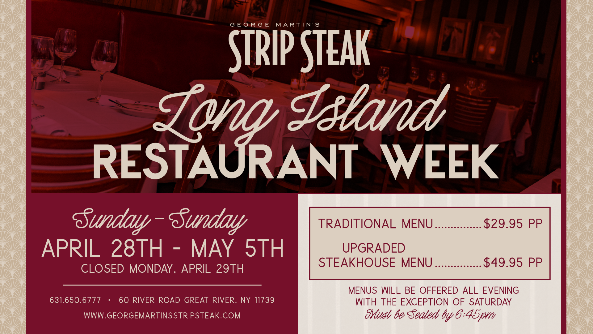 Long Island Restaurant Week Flyer