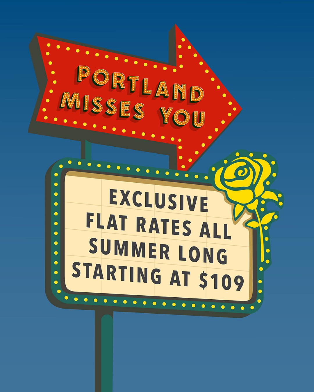Maybe it&rsquo;s been a while. Maybe you&rsquo;ve never been. Either way&hellip; Portland misses you. 💌

Flat summer rates + no amenity fees = your sign to make it happen.

📍 Link in bio or comment ROSECITY and we'll send you the link to your DMs!
