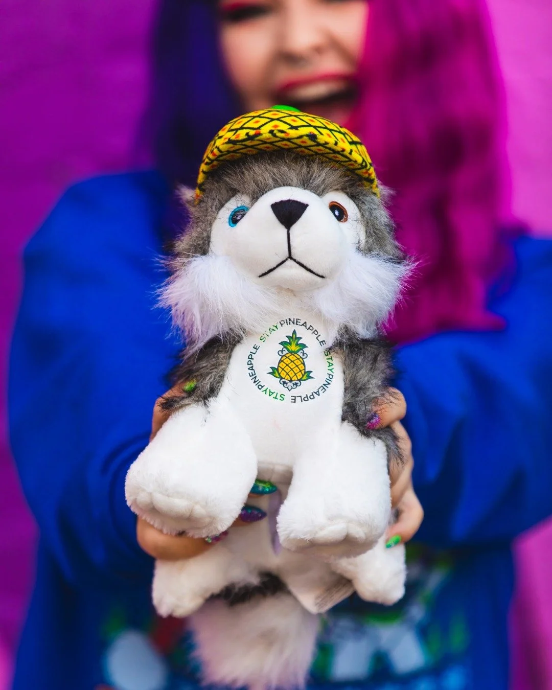 Meet Dash, The Pineapple Pup 🐾🍍 Our lovable husky mascot who's waiting in every room to remind you to "live your dash." And yes, you can take him home &ndash; a portion of every 'adoption' goes to animal rescue organizations 💛