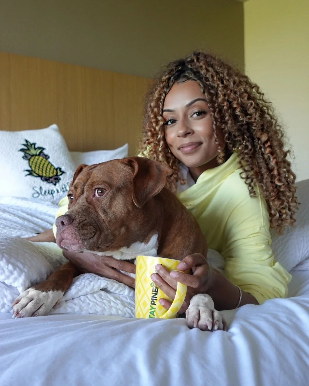 Vacations are better with your bestie by your side. 🐾🍍

Some hotels have breed restrictions and weight limits. 😟 We don&rsquo;t.

At Staypineapple, every pup is welcome! And when you head out to explore, they can stay comfy in your room too.