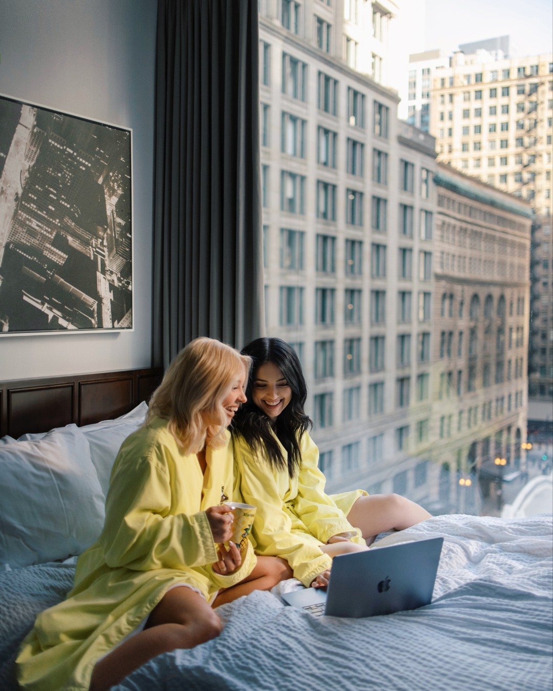 Girls trips just hit different at Staypineapple 💛

Coffee in bed. City views. Matching robes.

Text your group chat right now and lock in that date!