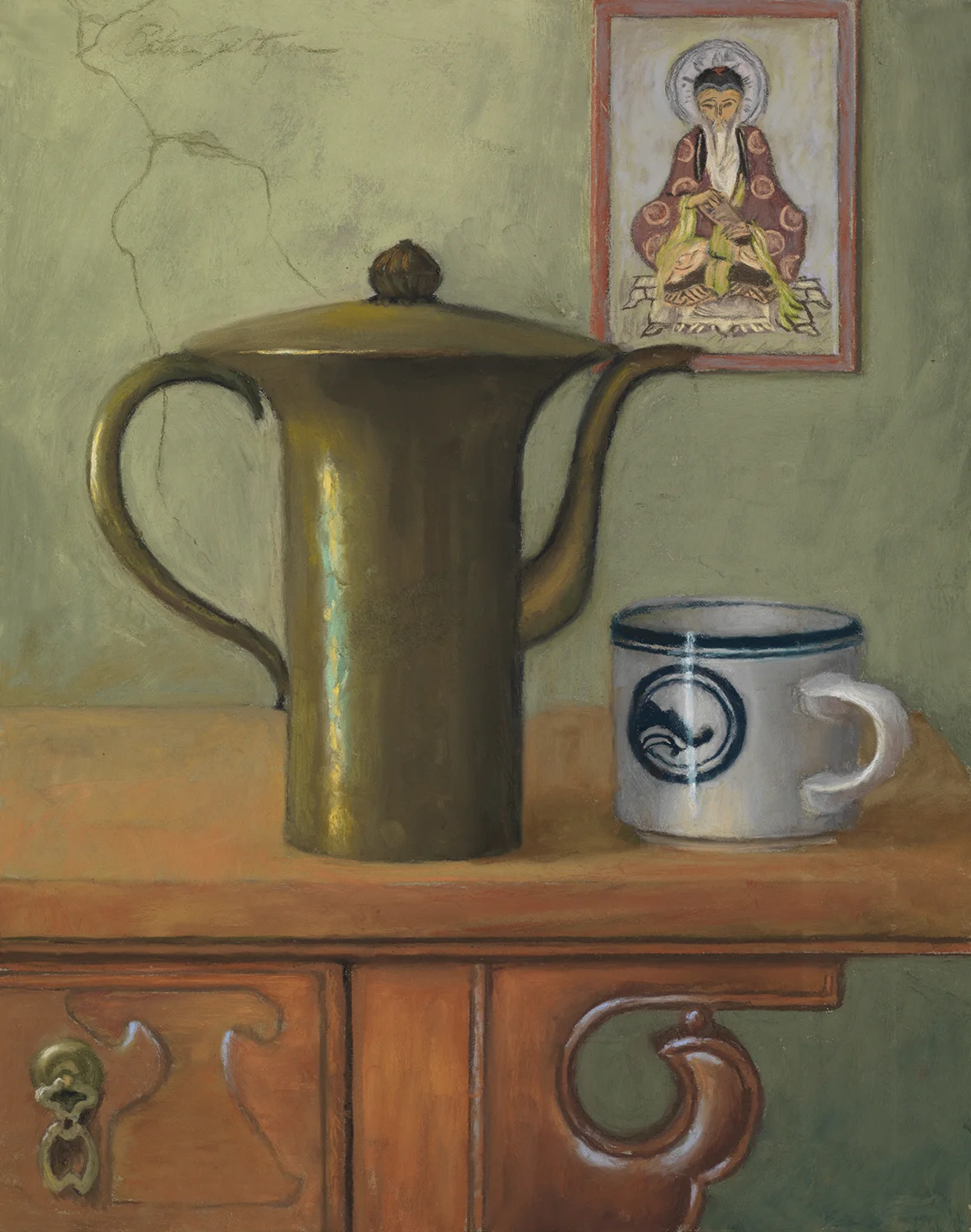 Peter Seltzer, Tea for Tzu , 14 x 11 inches, unframed. (Part of NHPCC's Permanent Collection)