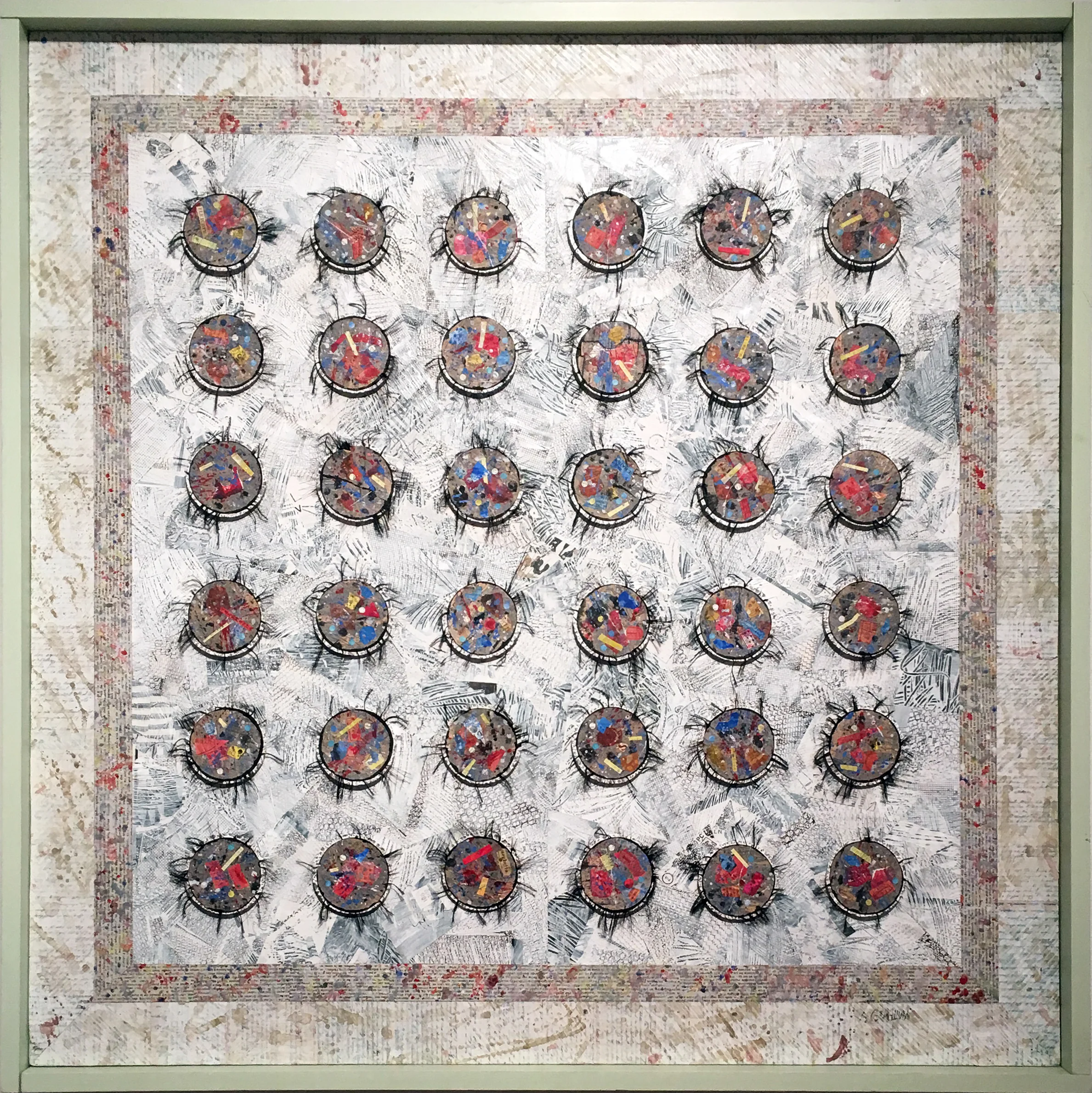 Arthur Guagliumi, Nevsky Prospect, 36 x 36 inches, framed. (Purchased for NHPCC's Permanent Collection)