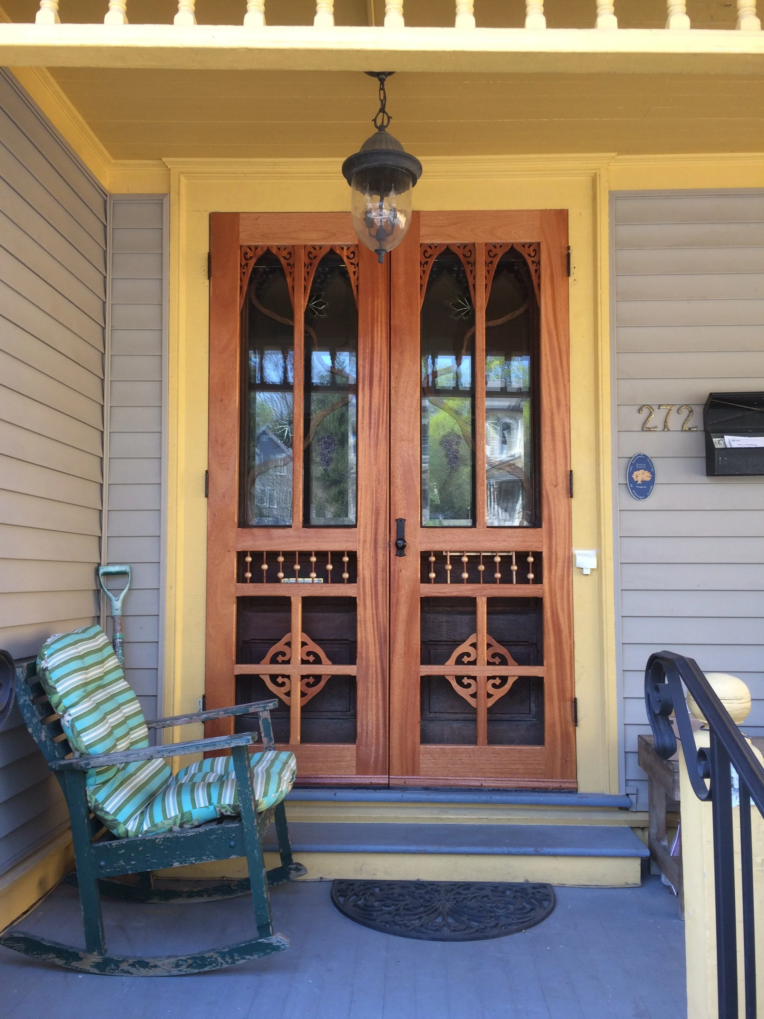 Mahogany Victorian Screen Doors