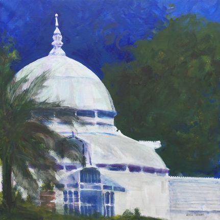 "The Conservatory of Floweres"; San Francisco, acrylic, 33 x 33