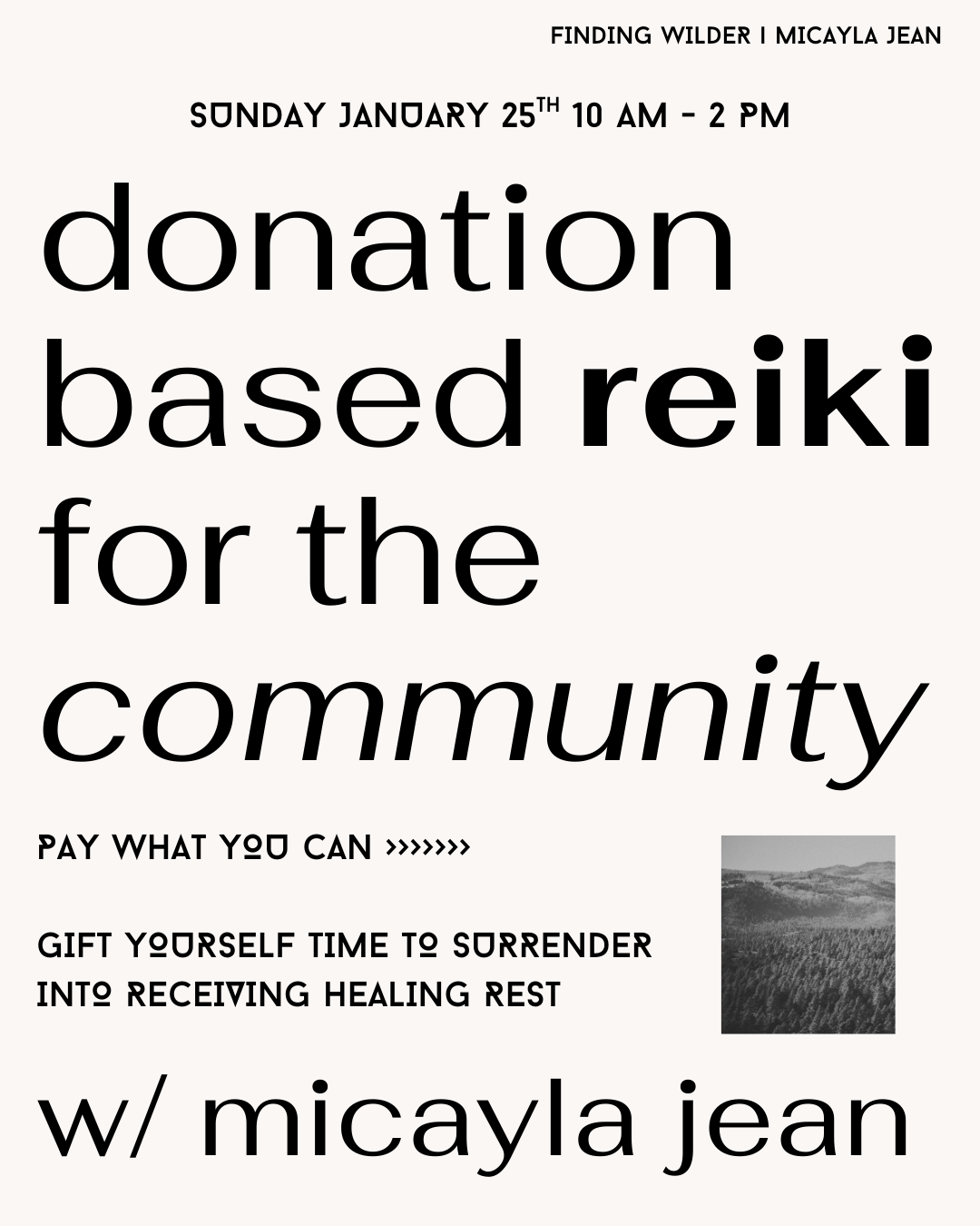 January Donation-Based Reiki